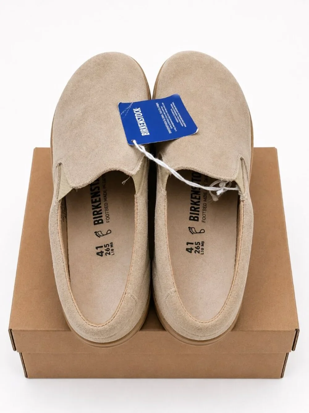 Birkenstock Oswego Suede Slip On Sneakers Sandcastle Beige Mens 8 Womens 10 41 N